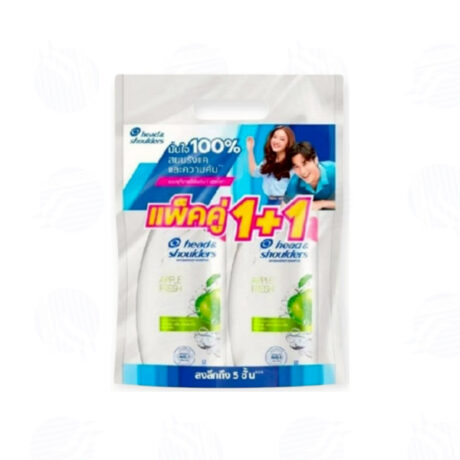 เฮดแอนด์โชว์เดอร์ แชมพู แอนตี้ แดนดรัฟ แอปเปิ้ลเฟรช 370 มล. แพ็คคู่