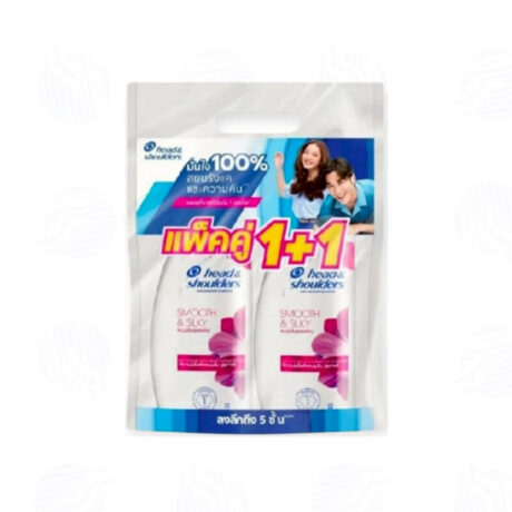 เฮดแอนด์โชว์เดอร์ แชมพู สมูท แอนด์ ซิลกี่้ แอนตี้แดนดรัฟ 370 มล. แพ็คคู่