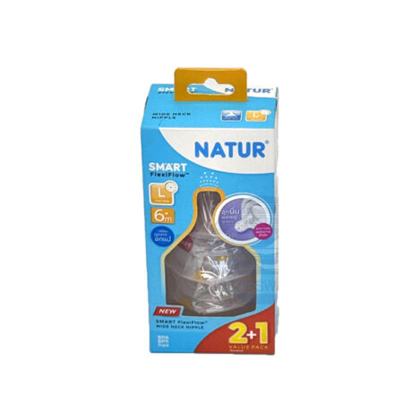 NATUR จุกนมสมาร์ทจุกนิ่มหลายรู ไซร์ L