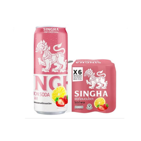 สิงห์  พิงค์เลม่อน โซดา 330 มล. แพ็ค 6
