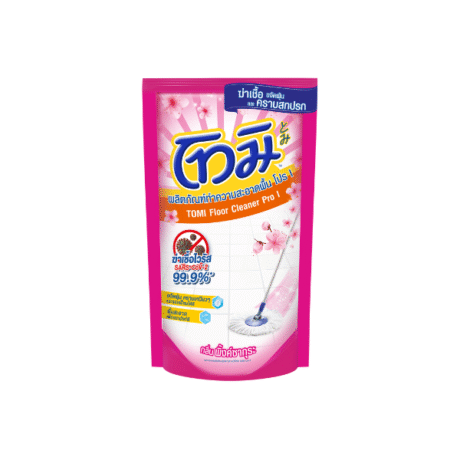 โทมิ น้ำยาทำความสะอาดพื้น 600 มล. ถุง ชมพู