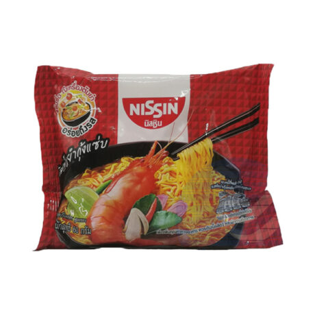 นิสชิน รสต้มยำกุ้งแซ่บ ขนาด 60 กรัม แพ็ค 10 ซอง
