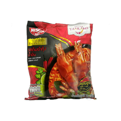 นิสชิน รสต้มยำกุ้งน้ำข้น ขนาด 72 กรัม แพ็ค 5 ซอง