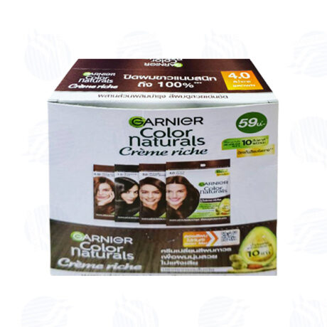 การ์นิเย่ คัลเลอร์ แนทเชอรัล  4.0 สีน้ำตาล 30/30 กรัม แพ็ค 6