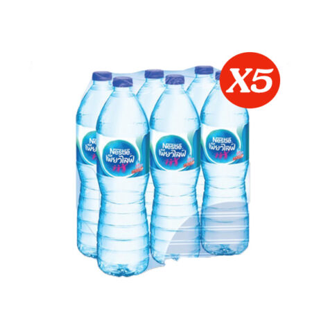 เพียวไลฟ์ น้ำดื่ม 1.5 ลิตร แพ็ค 12 โปร 5 แพ็ค