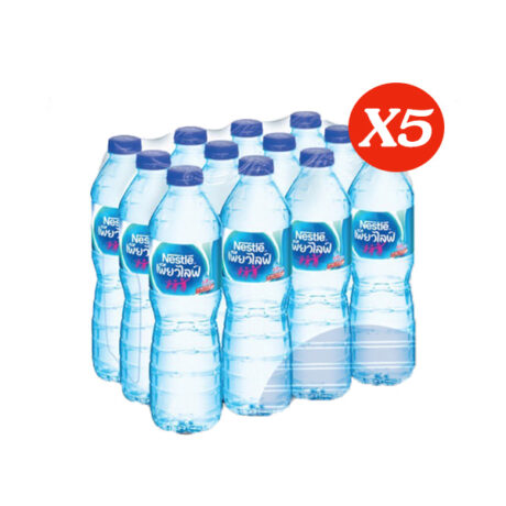 เพียวไลฟ์ น้ำดื่ม 600 มล. แพ็ค 12 โปร 5 แพ็ค