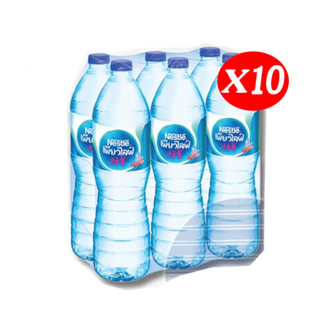 เพียวไลฟ์ น้ำดื่ม 1.5 ลิตร แพ็ค 6 โปร 10 แพ็ค